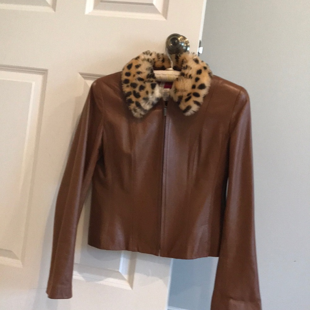 100% Leather Jacket Without Collar